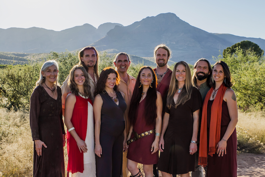 A gathering friendly faces, in the desert’s late afternoon sun, as Tumacacori rises to the horizon.